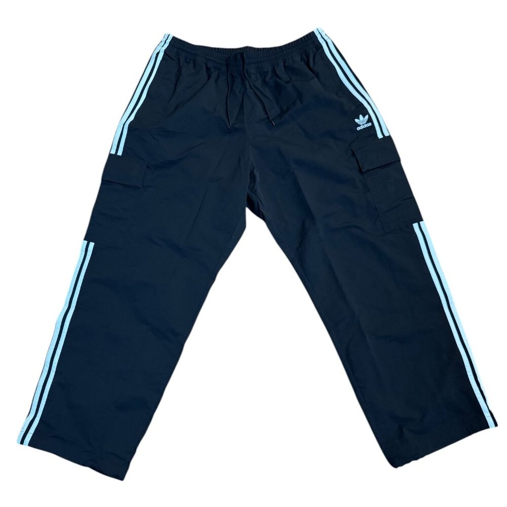 Adidas 3S Cargo Pants XL Black with White Stripes Men's HR3364
